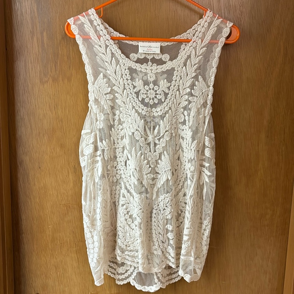 Bobbie Brooks crochet sleeveless top